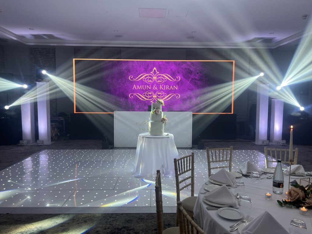 Wedding DJ London setup at luxury Asian wedding