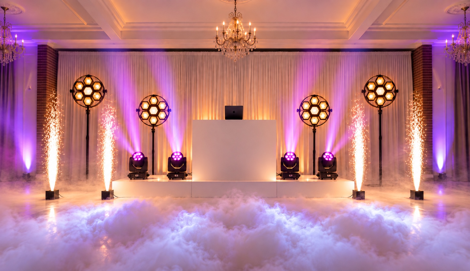 AK Musik premium lighting and wedding event production at The Portman
