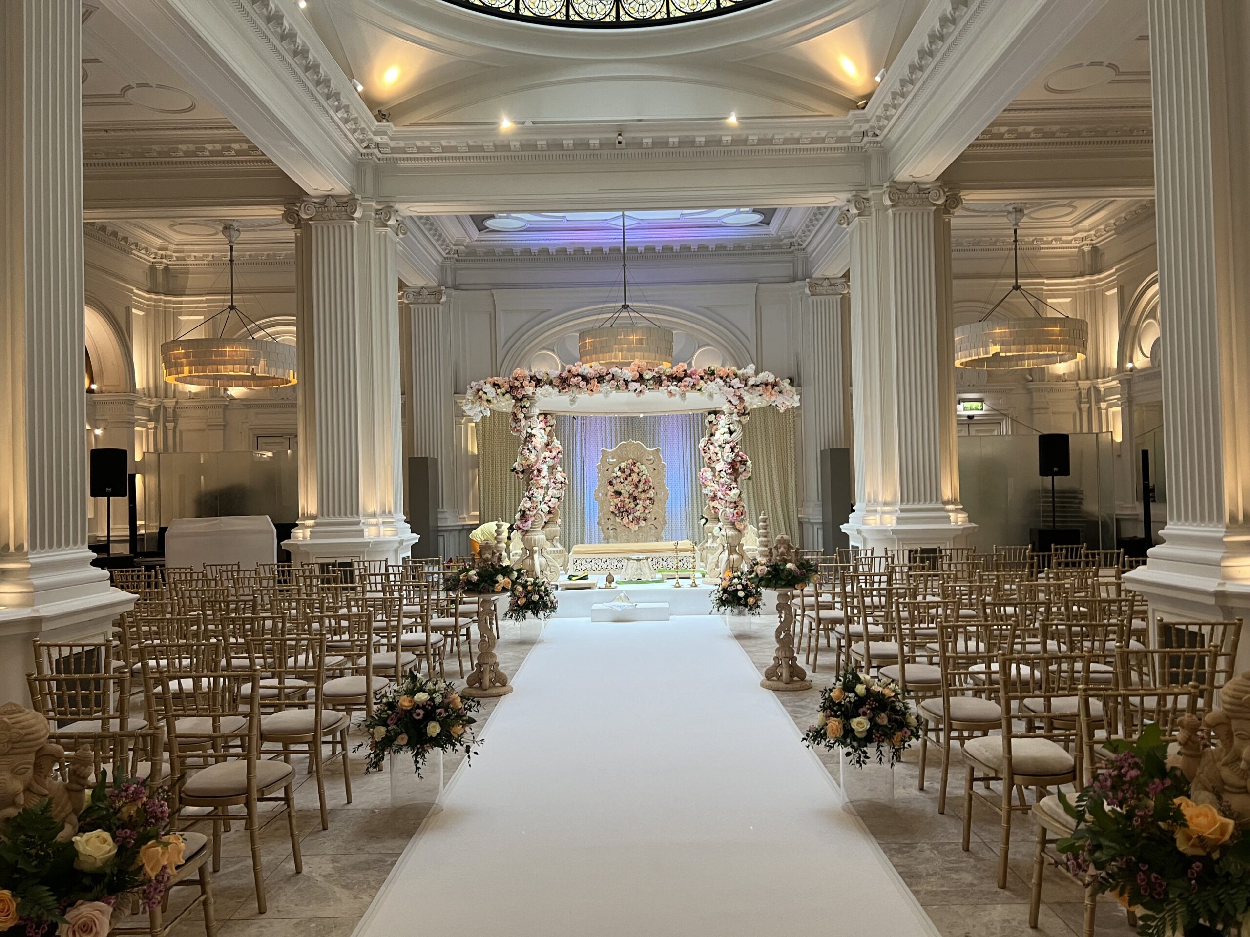 Luxury Indian wedding ceremony venue setup